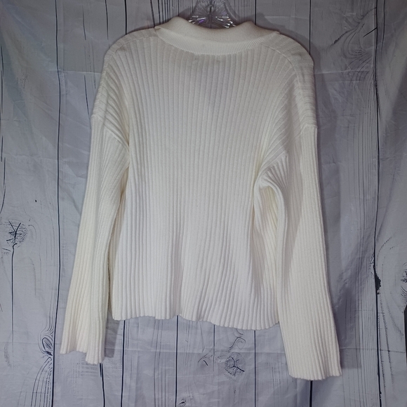 Sincerely Jules Off White Ribbed Button-Up Cardigan NWT - Picture 8 of 13